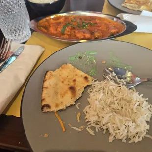 Chicken Tikka masala and butter naan
