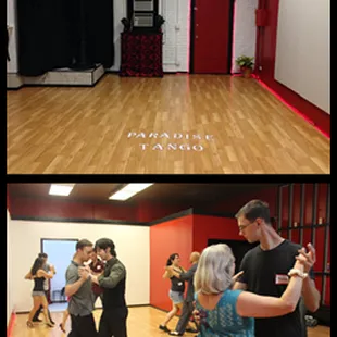 Our new dance studio location in Chinatown, Honolulu, HI and some our students from our Beginning Tango Class on Sunday.