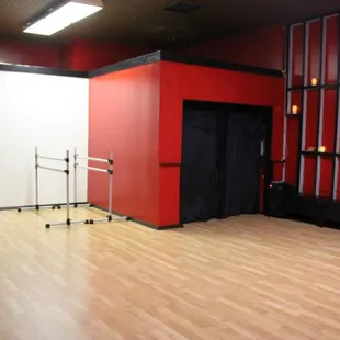 A view of our back room and our &quot;candle wall&quot;