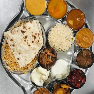 $16 Meal Deals
 11am-3pm everyday. 
 
 Enjoy one of our daily lunch Platters (Thaali). 
 * Appetizer, Entree, Rice, Naan (FREE SODA)