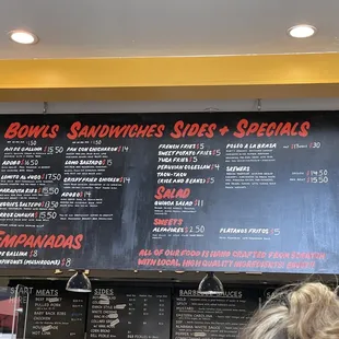 Menu as of July 21, 2021