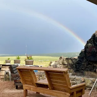 Nice outdoor seating with a view