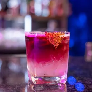 Picturesque Fallen Sunset from the Paradox Lounge Craft Cocktails menu