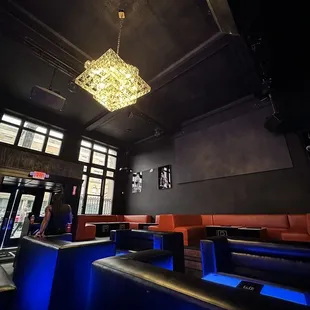 a large chandelier hanging from the ceiling
