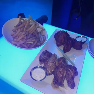Wings and fries