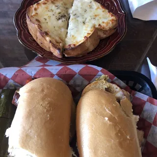 German Sausage with Cheese Sandwich Lunch