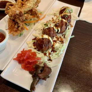 Soft Shell Crab Appetizer and Takoyaki