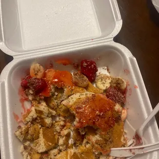 Supposed to be strawberry cheesecake pancakes