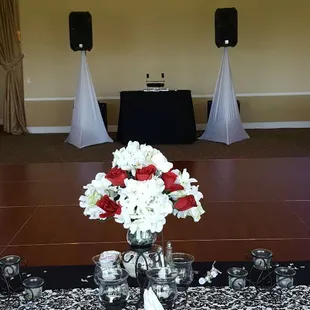 Small elegant DJ setup for wedding