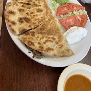 a plate of food on a table