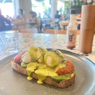 Eggs Benedict On Toast (veg)