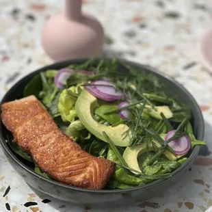 Golden Goddess Salad with Salmon