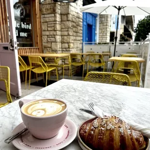 Lavender Latte &amp; Almond Croissant