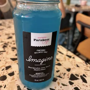 Spirulina, lime, alkaline water.