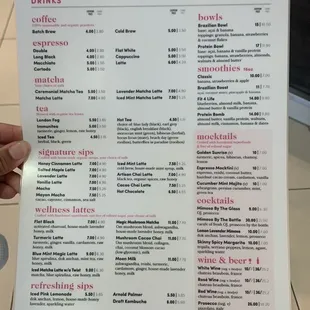 Menu front