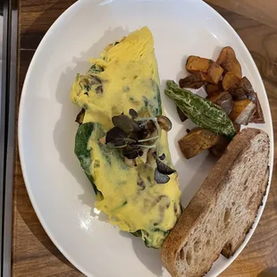 Mushroom omelette