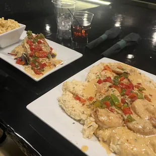 Stuffed salmon &amp; Shrimp n grits