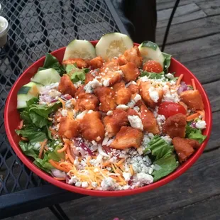 Buffalo chicken salad, seriously good!
