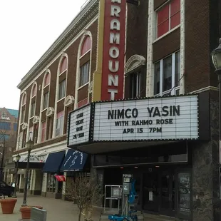 Outside the theater.