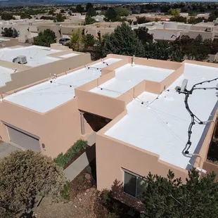 A residential silicone roof coating project in Albuquerque, completed to perfection by the Paramount team.