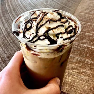 Black n white iced mocha
