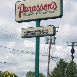 The sign!