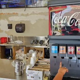 a man serving a customer