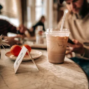 Iced coffee w/cream and their in-house vanilla (they make it themselves)
