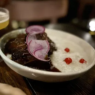Posta Negra: Cartagena style braised short rib w yuca coconut mash. Fall off the bone, melt in your mouth meat