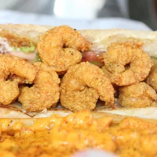 Shrimp Po Boy w/Cajun Fries