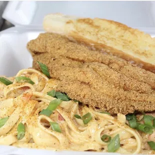 Cajun Pasta and Catfish