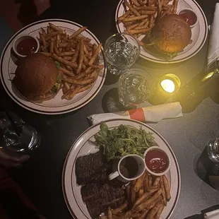 Steak Frites  Fried chicken sandwich