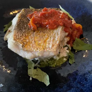 a fish dish on a plate