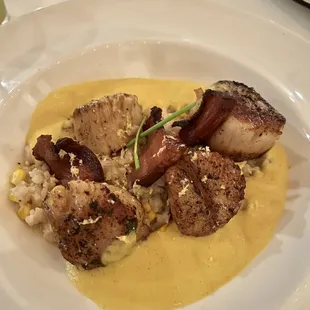 Scallops, cooked perfectly