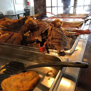 a variety of meats