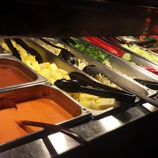 Pasta and salad bar