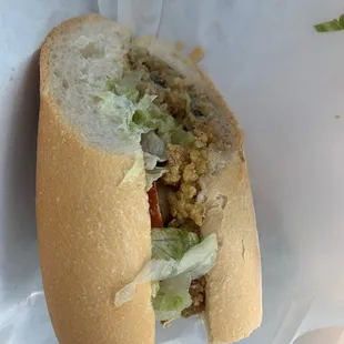a close up of a sandwich