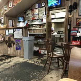 Counter and kitchen view