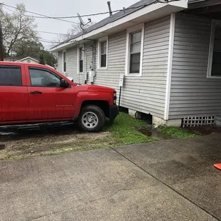 Parking at the house next door.