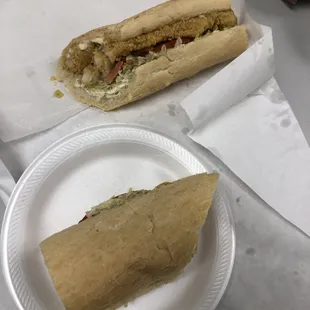 Catfish and shrimp Po boy so damn good