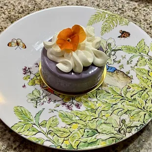 a dessert on a plate