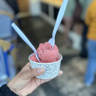 Strawberry gelato