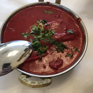 Butter Chicken. Yep, it was red!