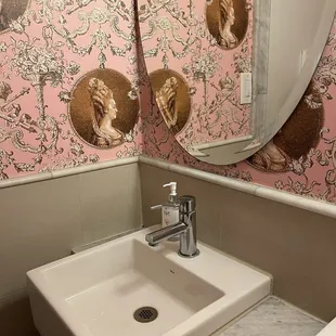 Inside the bathroom. Cute!!