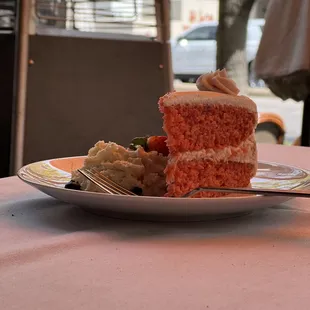 Strawberry cake, all so good!