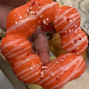 Peppermint Mochi Donut