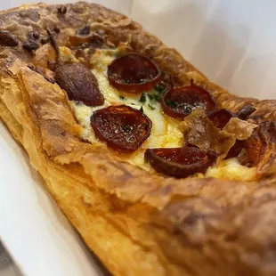 Cheese pepperoni flaky pastry Heated!!