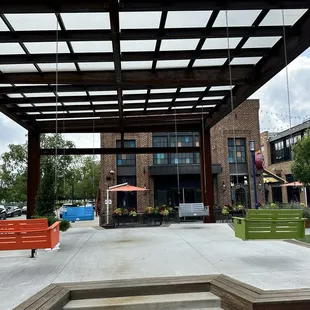 The patio swings.   Fun!