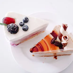 Blueberry Yogurt and Mocha Cake