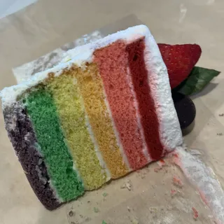 Rainbow Cake Slice